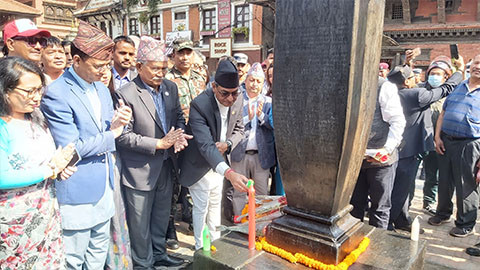 भूकम्प स्मृति : पाटन दरबार क्षेत्रमा दीप प्रज्ज्वलन