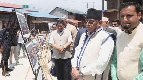 भूकम्पको विपत्तिबाट उठ्न जनताले देखाएको साहस अद्वितीय छ : अध्यक्ष दाहाल