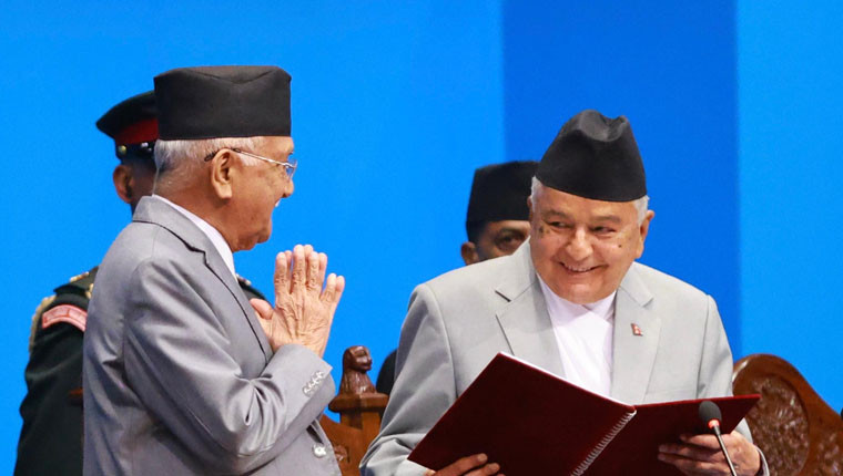 प्रतिनिधिसभामा सरकारको नीति तथा कार्यक्रम टेबुल